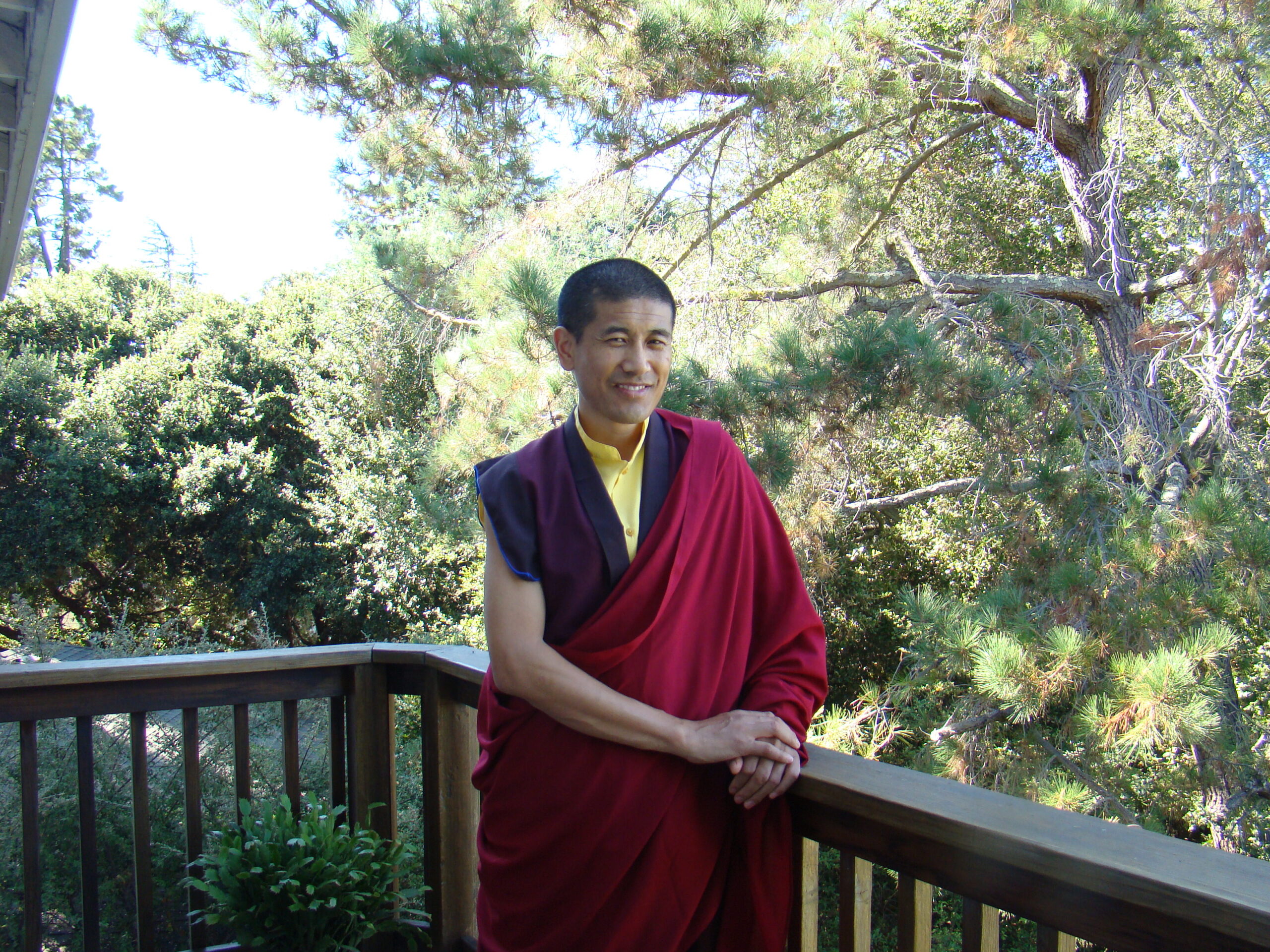 Lama Jampa on Balcony